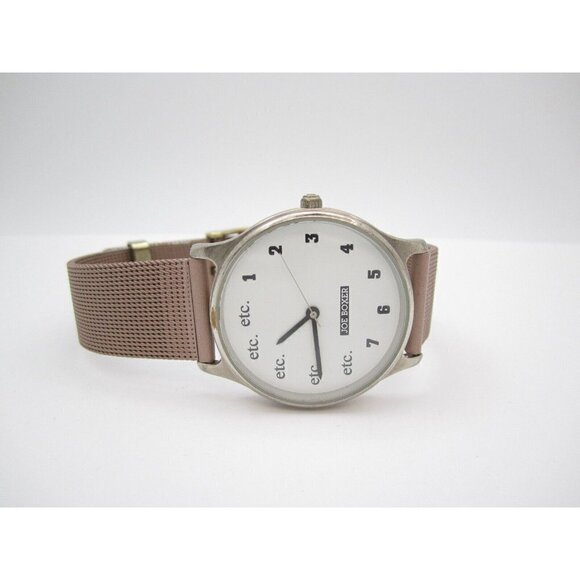 Vtg Women 1995 Timex Joe Boxer "ETC" Quartz WR Analog 35mm Round Watch (G309) - Picture 7 of 10